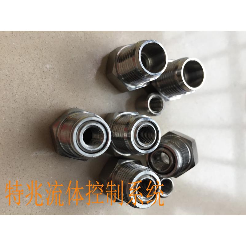 螺纹hip高压接头20-21lf6lm9卡套进口转换9/16不锈钢3/8接头