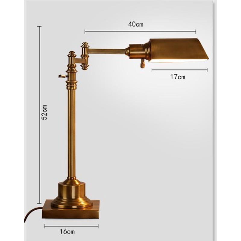 loft美式乡村复古工业风古铜械书房创意长机卧室手臂工作台灯rh