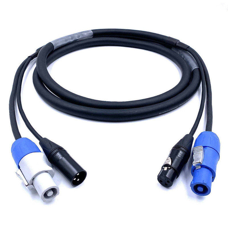 舞台灯光3x1.5平方蓝白电源线插/dmx512信号线卡侬功放调音台光束