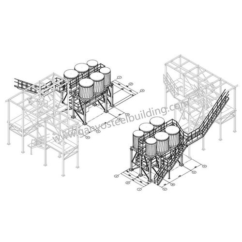 工字钢厂房阁楼搭建钢结构自建房平台楼梯二层钢结构夹层安装