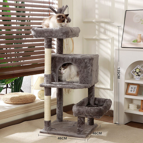 室内猫窝猫抓板猫爬架四季通用猫爬架多层木制猫架猫树猫咪用品