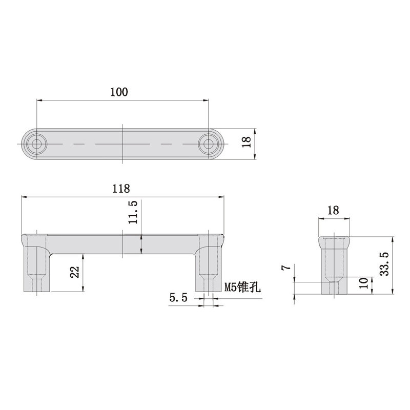 热销拉手铝合金rexab76-l100a