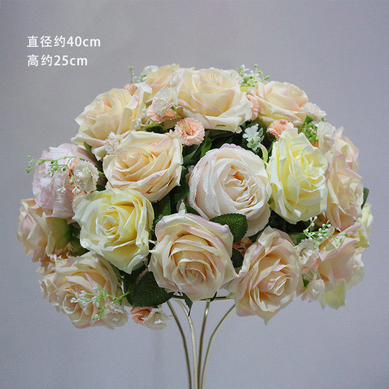 新款仿真路引花艺草坪婚礼花球舞台背景t台婚庆布置外贸装饰道具