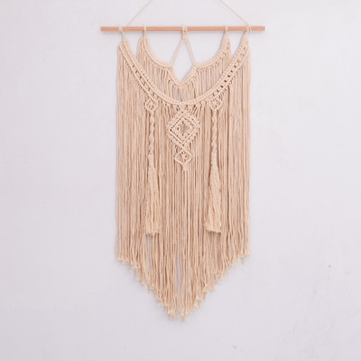 流苏手工编织 棉绳挂毯挂墙北欧风波西米亚壁饰墙饰欧美软装t023
