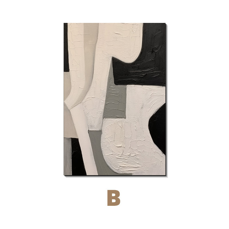 纯手绘油画简约肌理现代客厅装饰画抽象玄关手绘画餐厅立体挂画图片
