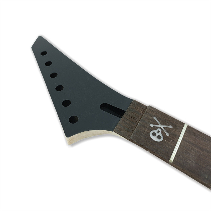 热销枫木半成品琴柄电吉他琴颈玫瑰木指板双贝镶嵌白摇24品648弦