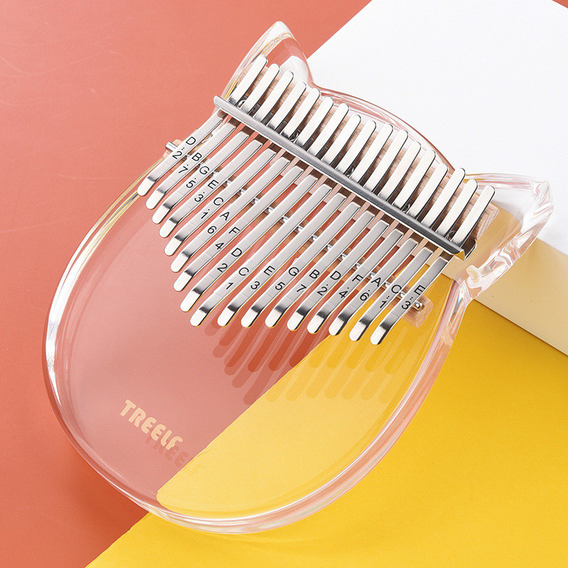 热销水晶音17拇指琴透明卡林巴21键亚克力玻璃treelfkalimba