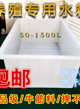 特厚牛筋水箱长方形大水产养鱼养殖盆厨房大胶水桶养虾储水桶塑料