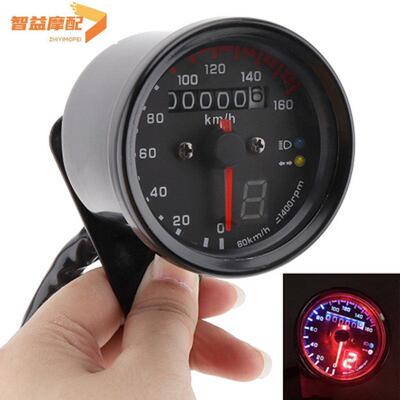 摩托车LED里程表带档显 哈雷铁马 大地鹰王 复古仪表改装码表咪表