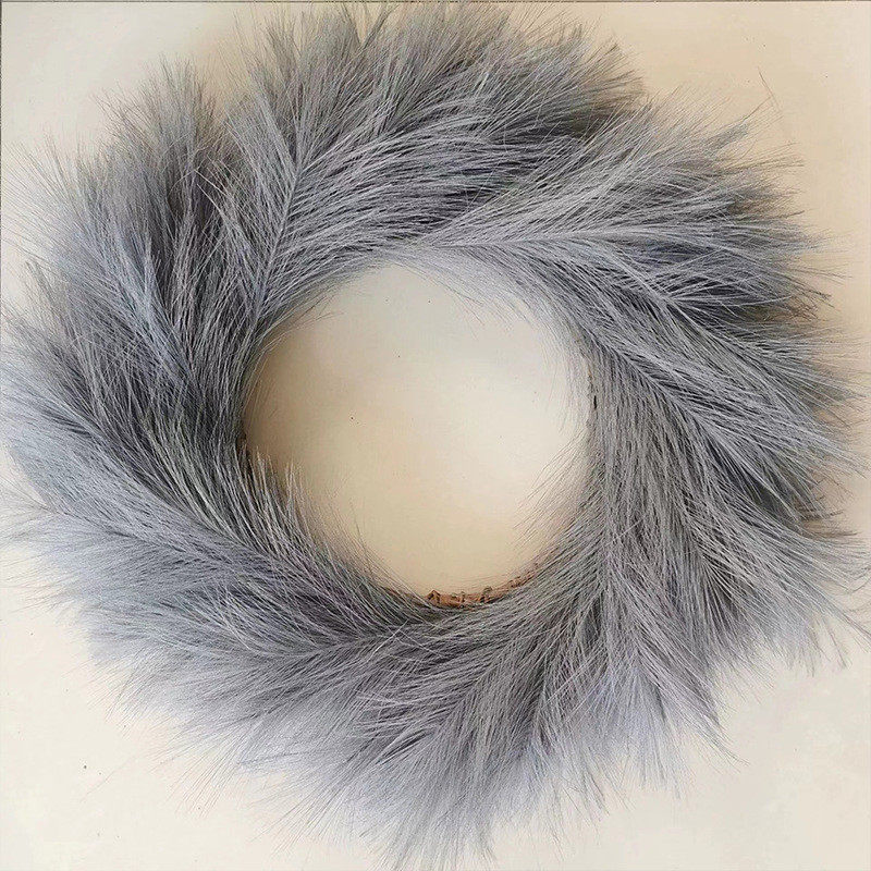 仿真芦苇花环圣诞气氛节日花环装饰品欧式花环批发