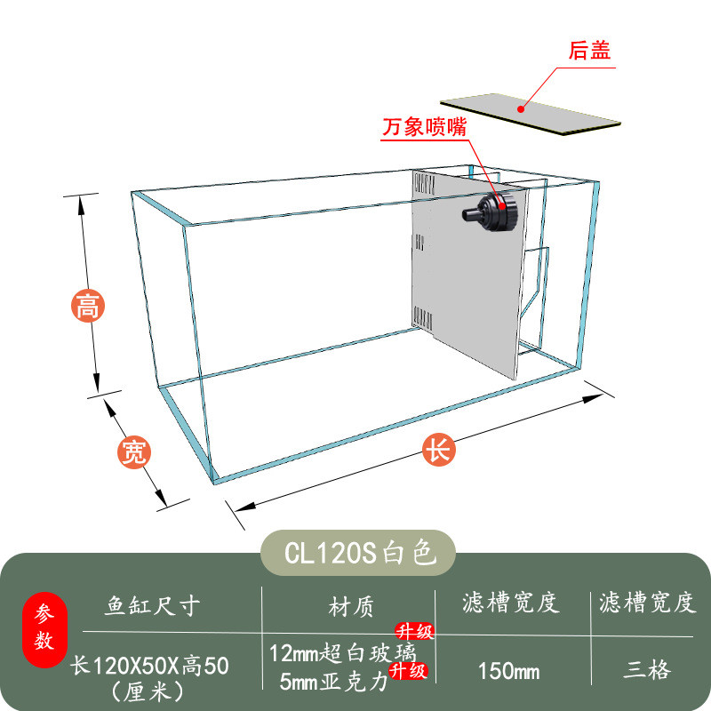侧滤鱼缸超白侧鞋柜屏风免换水溪流缸中大型客厅家用滤生态水草