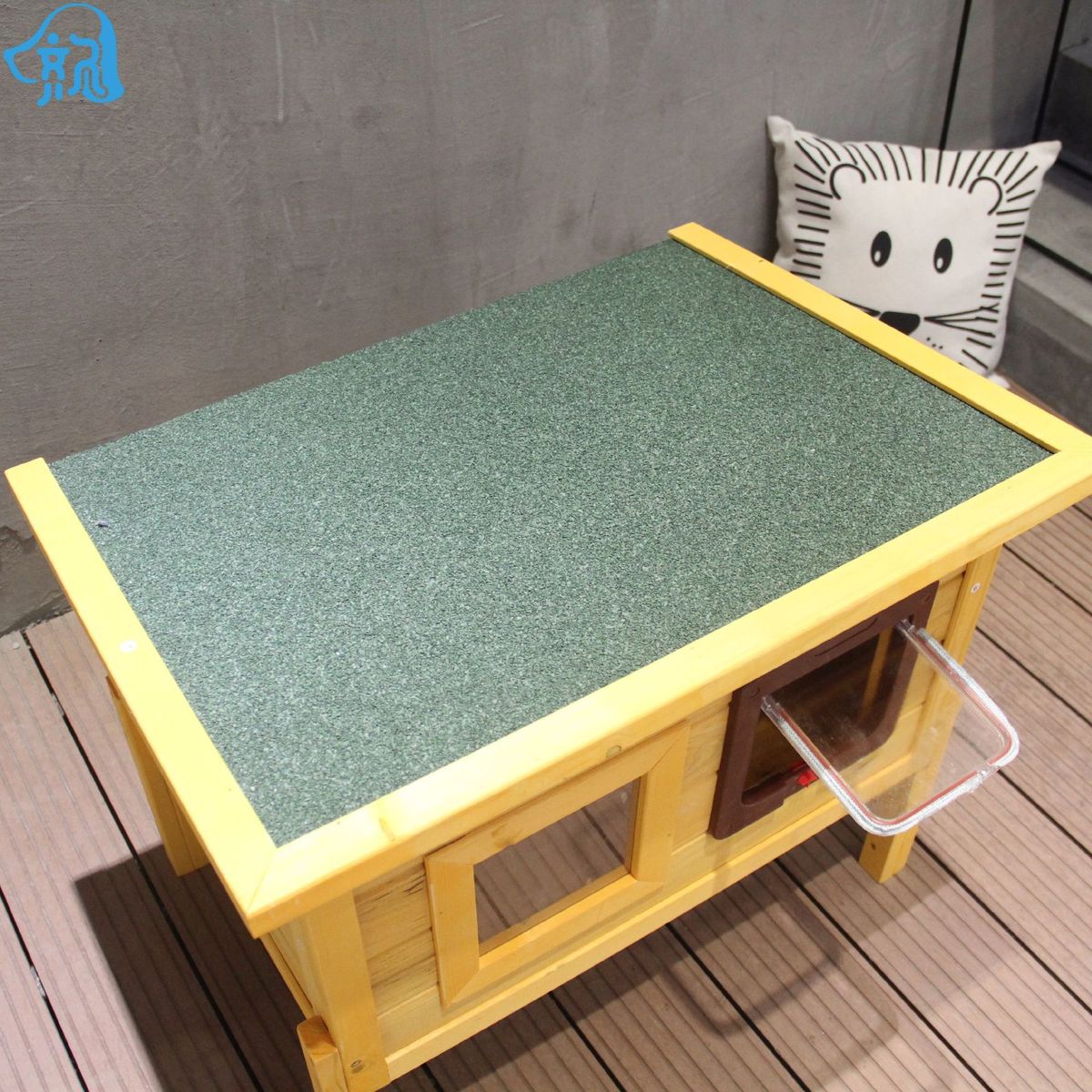 米德猫窝实木户外猫笼小狗小猫户外帐篷猫咪防风防雨别墅防晒