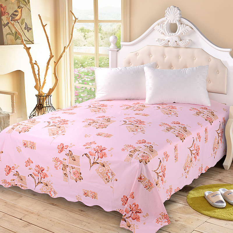 6buj床单丝光棉全棉国民款老式1.8m床双人厚床单单件棉布被单床单