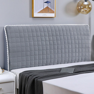 a6l全包床头套罩2022年新款 ins通用软包夹棉木弧形床头罩套 欧式