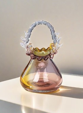 简约精致琉璃花瓶ins客厅摆件家居装饰插花水培