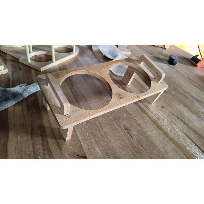 倾斜猫食碗不锈钢支架升高猫碗室内猫食水碗套装防呕吐须疲劳