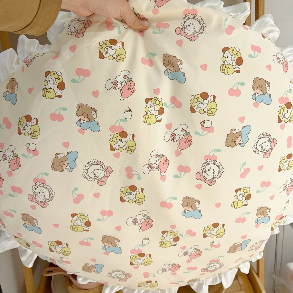 圆形拆大花边可防水夏季好打理猫窝狗窝狗垫子舒适不沾毛狗垫子