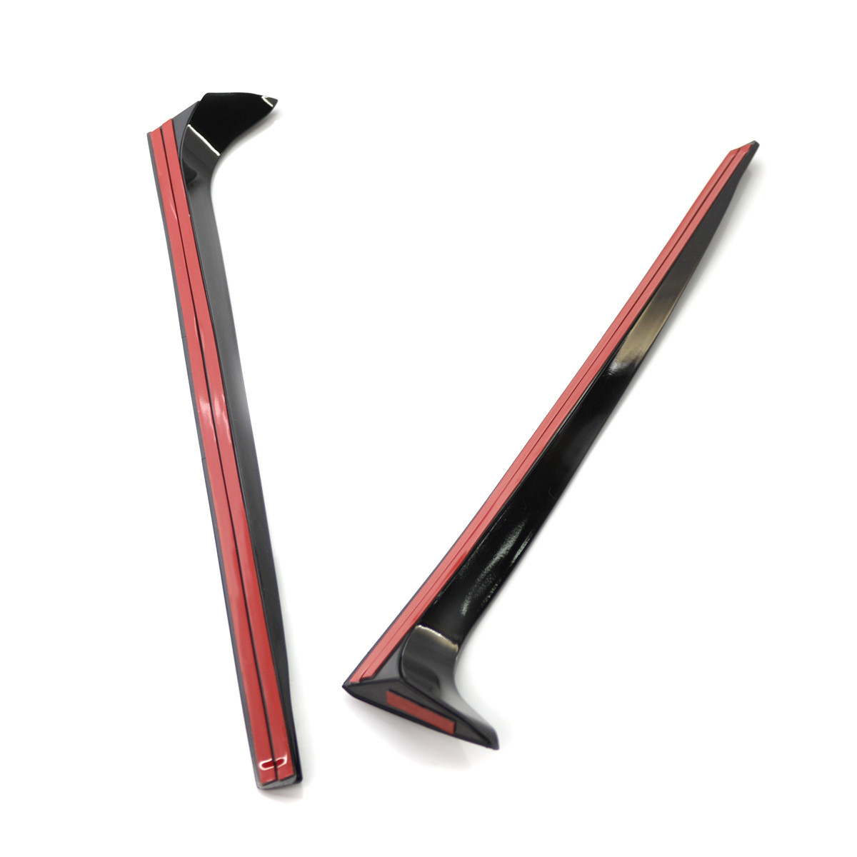 热销适用于纹波罗2011-2017年后窗侧翼饰条扰流板亮黑碳大众