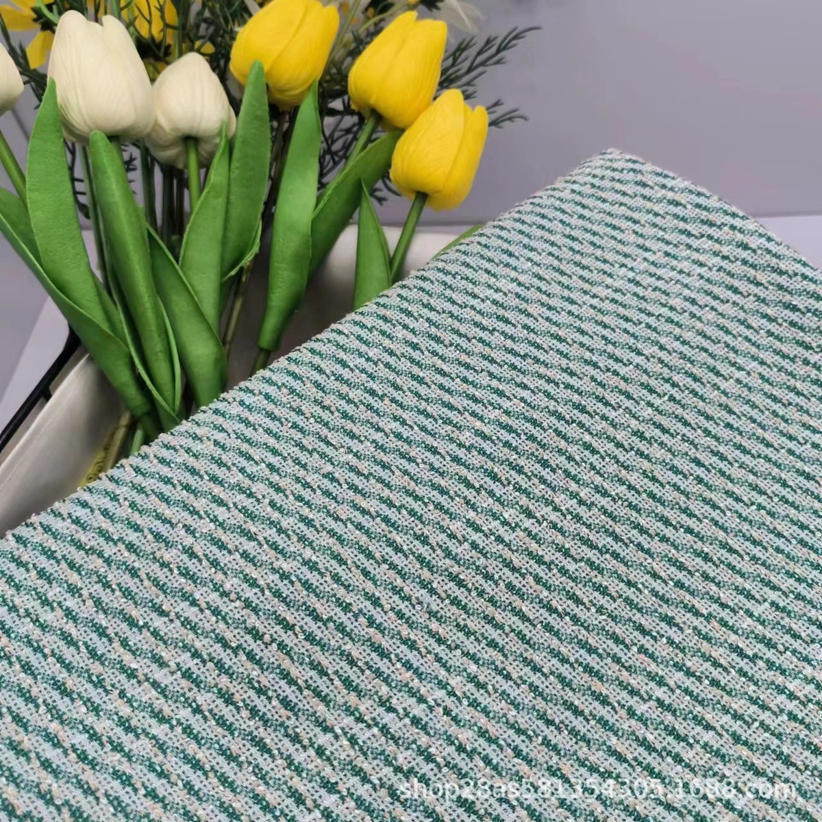 源头工厂针织小香风面料针织提花面料布tr套裙斜纹粗花呢套装经典