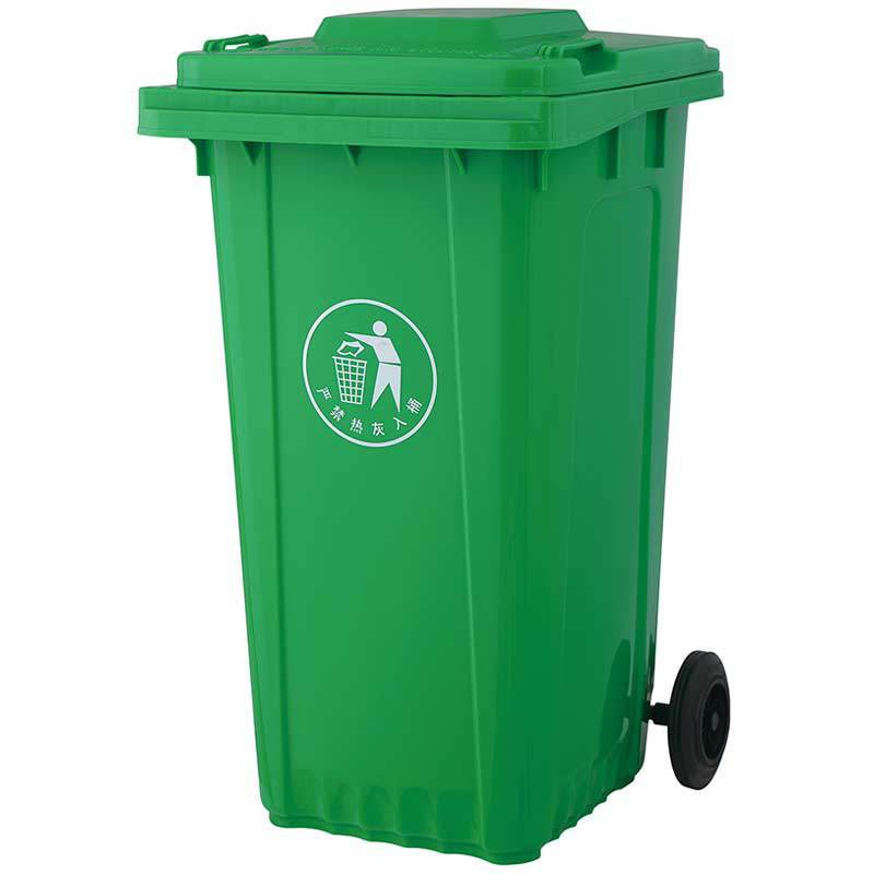 240l升户外环卫垃圾桶批发轮盖物业小区工业分类塑料箱加厚挂车带