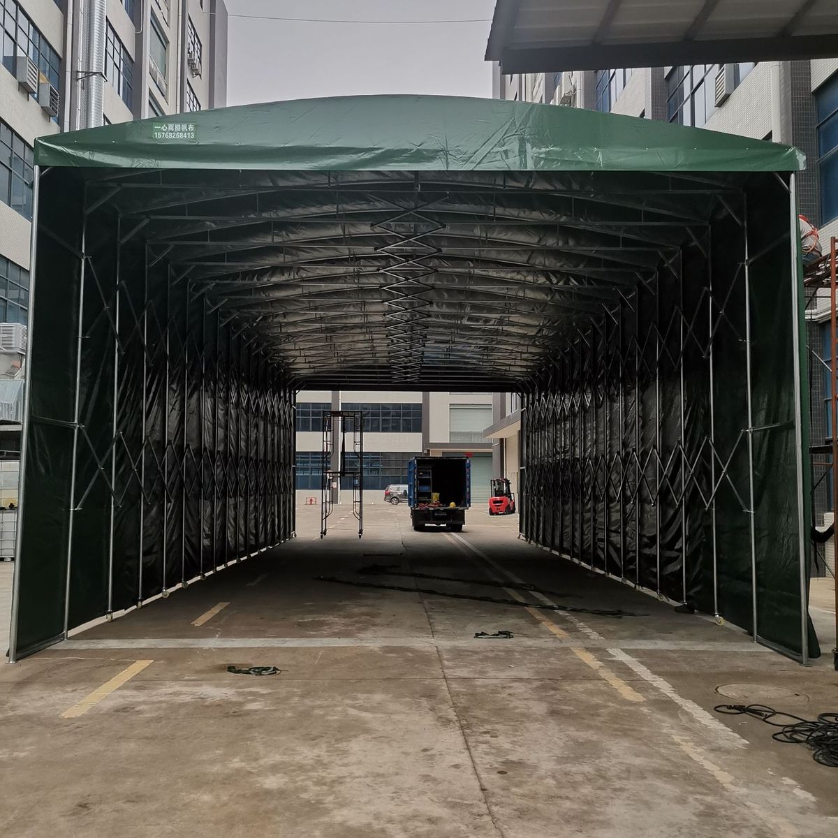 大型户外推拉雨棚移动伸缩遮阳棚夜市棚停车棚活动帐篷棚遮雨仓库