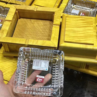 大金丝楠木叶楠烟灰缸长方形木质烟灰缸创意家居办公摆件