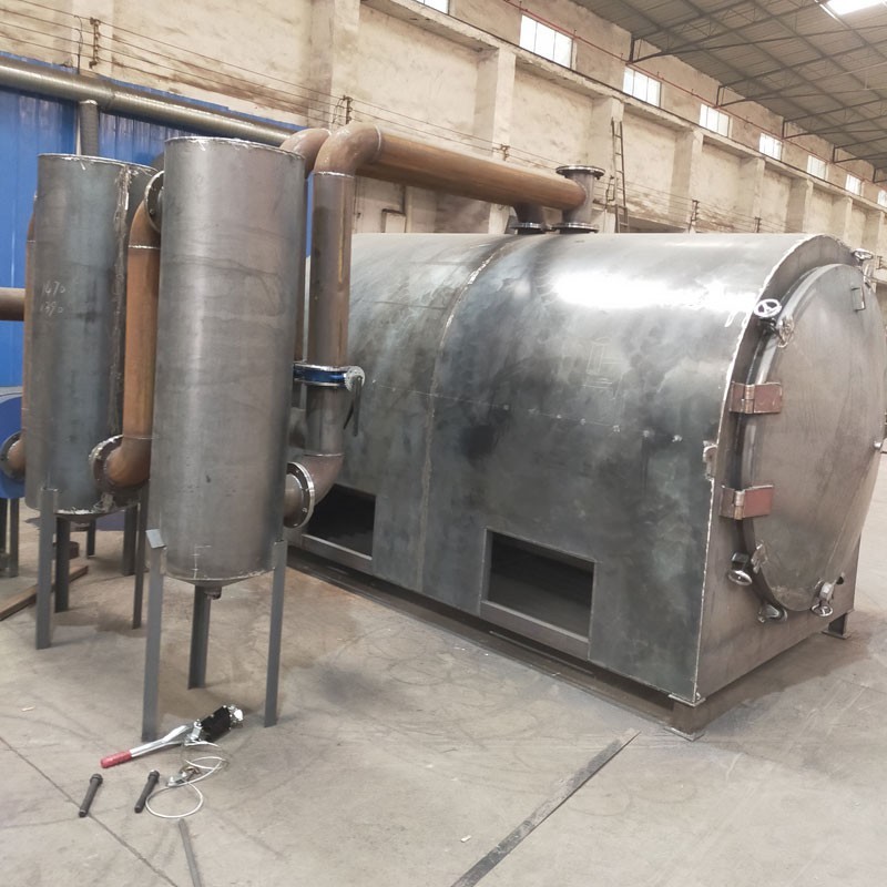 木材颗粒机木炭机器生物锯末稻壳秸秆制棒机原木卧式无烟炭化炉