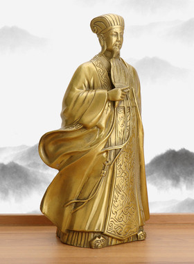 热销杨铜记铜孔明批发铜器摆件厂家诸葛亮工艺品摆件
