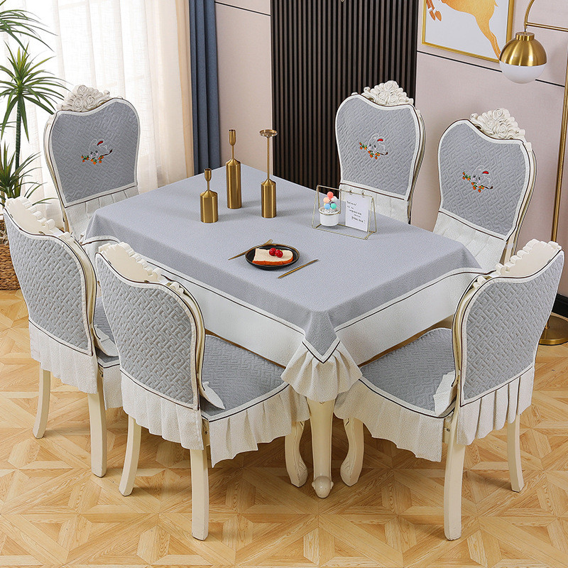 纯色长方形椅垫套装欧式椅子垫套罩现代简约公主茶几餐椅套圆新品