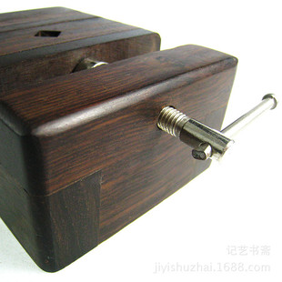 床金石篆刻印床精制黑檀木红木印床固定印石实木井字刻批发