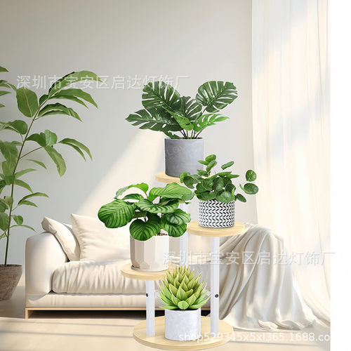 植物架三花盆架金属花架庭院花园客厅阳台角落分层花卉·层高