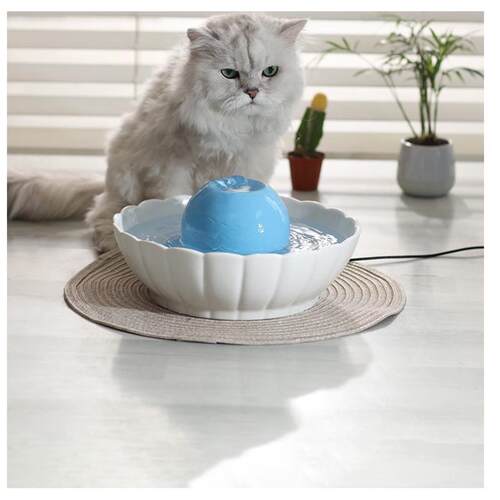 陶瓷-电动猫咪狗狗水盆自动循环宠物饮水机喂水器喷泉饮水器