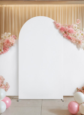 三件套拱形背景布 1pcs7.2ft半圆形 2pcs5ft半月牙拍照背景布装饰