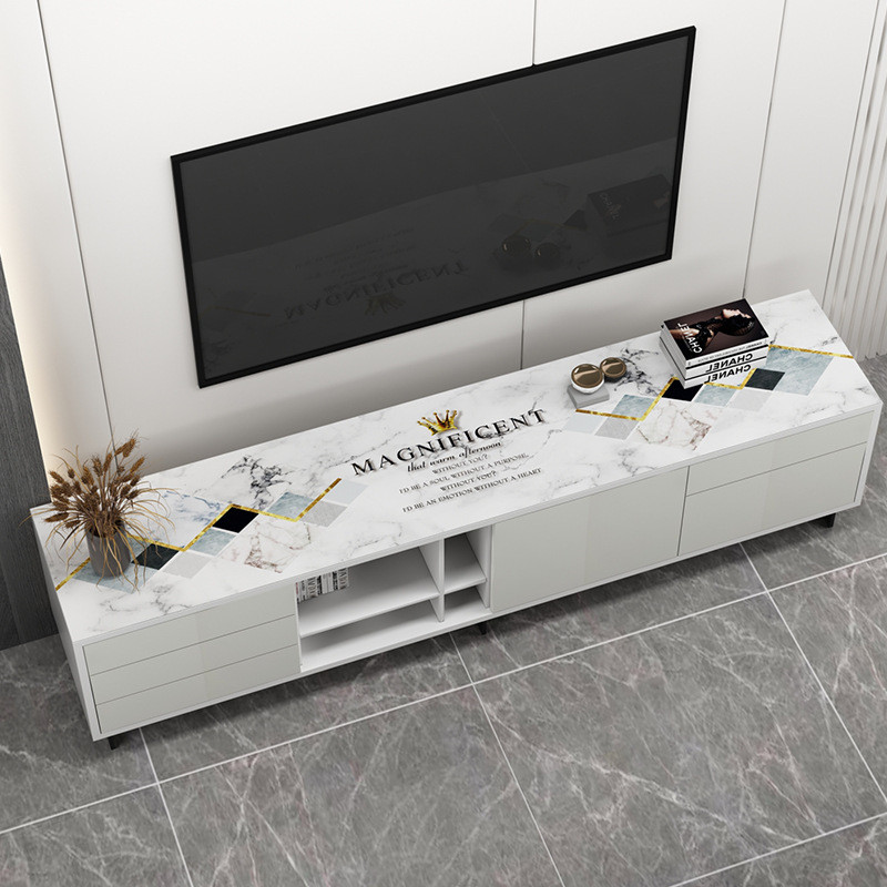 茶几电视柜桌布盖布防水长方形现代简约pvc轻奢电视柜桌垫防尘罩