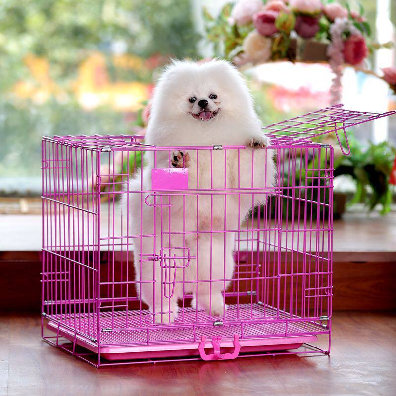 价大中小型犬折叠宠物笼厕所室内带子猫笼兔笼特粗狗笼子