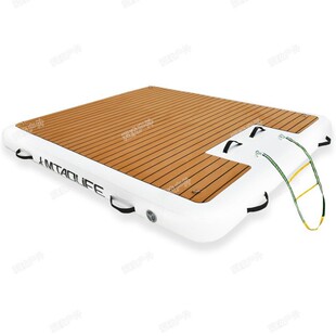 水上浮台eva防滑充气浮排游艇平台游泳休闲浮板钓鱼出海漂浮垫