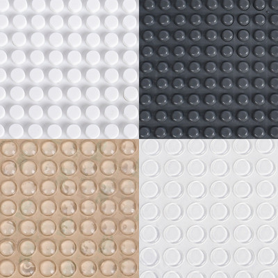 半球状圆扣纹防滑耐磨橡胶板减震脚垫缓冲垫背胶静音12.7*4.5胶垫