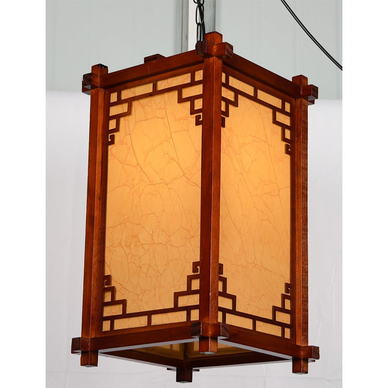 中式仿古实木宫灯酒楼包间长廊宫廷乔迁六角红灯笼中国风凉亭吊灯