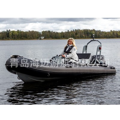 海迈3.9米铝镁合金充气船海钓艇动船运钓鱼船橡皮艇橡胶船