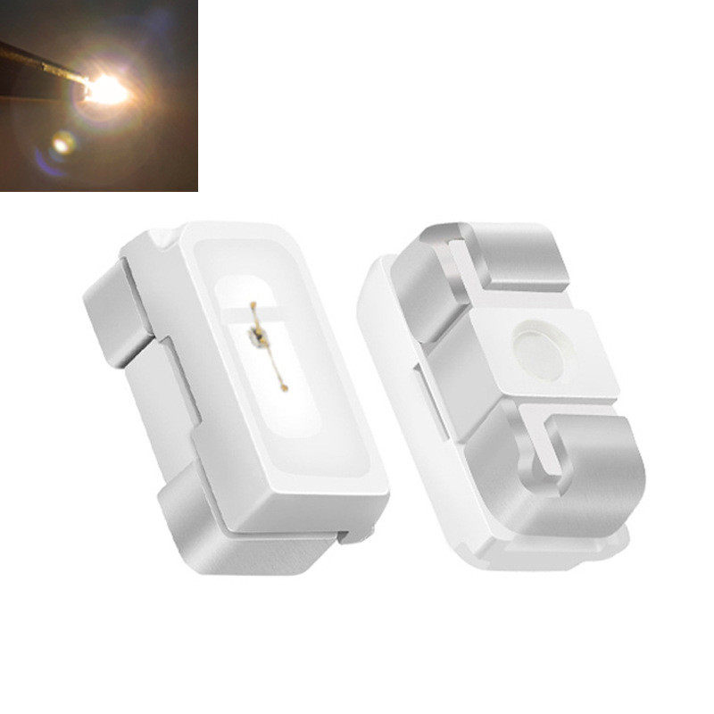3014侧发光暖白灯0.2w侧面led日行尾灯视觉光源摩托暖光贴片灯珠