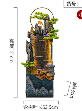 假山水幕墙隔断招财落地流水摆件屏风客厅别墅办公茶室阳台装饰品