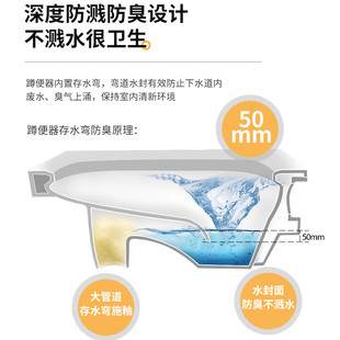 陶瓷蹲便器蹲坑式 蹲厕冲水箱套装 大便池家用大便池蹲厕冲水箱套装