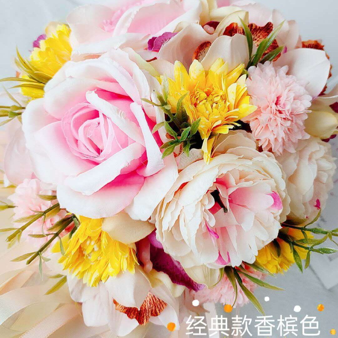 新娘结婚手捧花经典玫瑰系列仿真花婚礼装饰婚纱韩式森系拍照道具