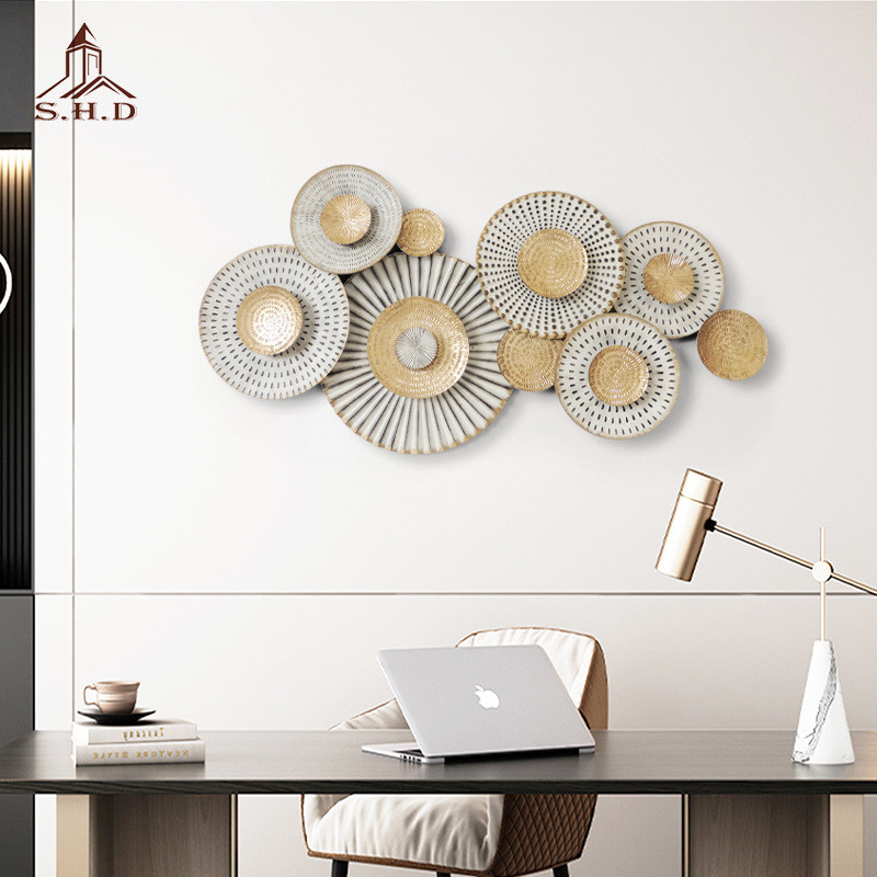 欧式墙面装饰品餐厅玄关铁艺挂饰壁挂沙发电视背景壁饰立体挂件