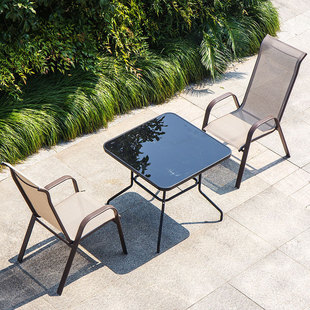 庭院户外休闲桌椅套装咖啡厅铁艺室外堆高椅露天外摆阳台桌椅组合