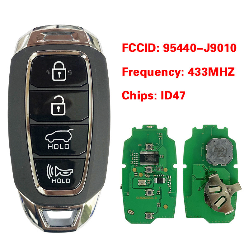 适用于19-22现代Kona 4键智能遥控钥匙 95440-J9010 ID47 433MHZ