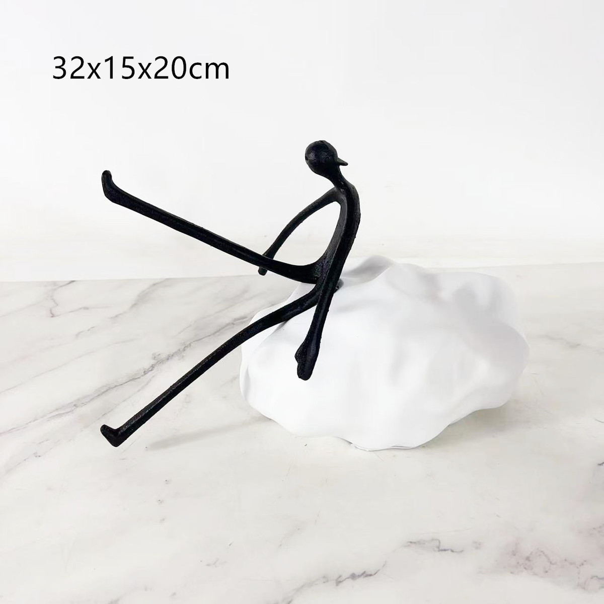 现代简约抽象创意般人物艺术摆件软装样板房书房书柜轻奢划装饰品