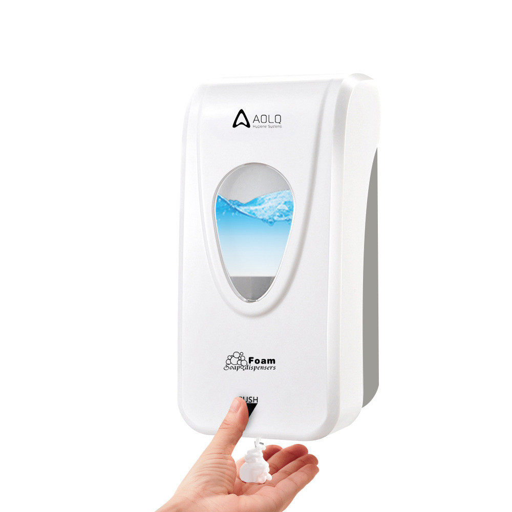 奥力奇工厂公共卫生间手动皂液器按压洗手机厕所皂盒给泡沫洗手器