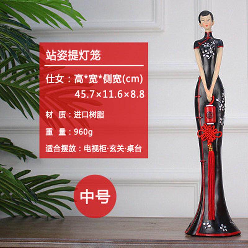 厂家直销仕女4件树脂工艺品古典家居酒店大堂摆件新房装饰品