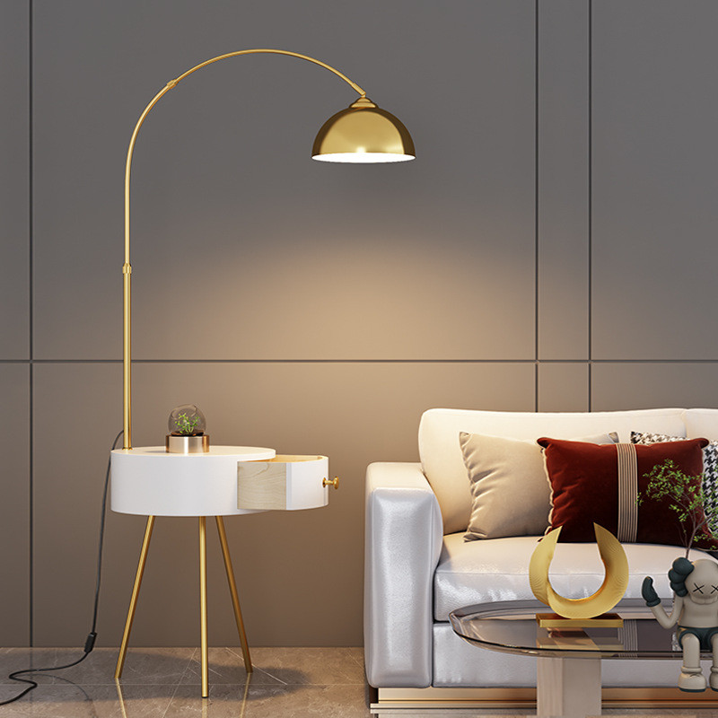 钓鱼灯落地灯客厅轻奢北欧创意沙发灯网红卧室置物架茶几立式台灯